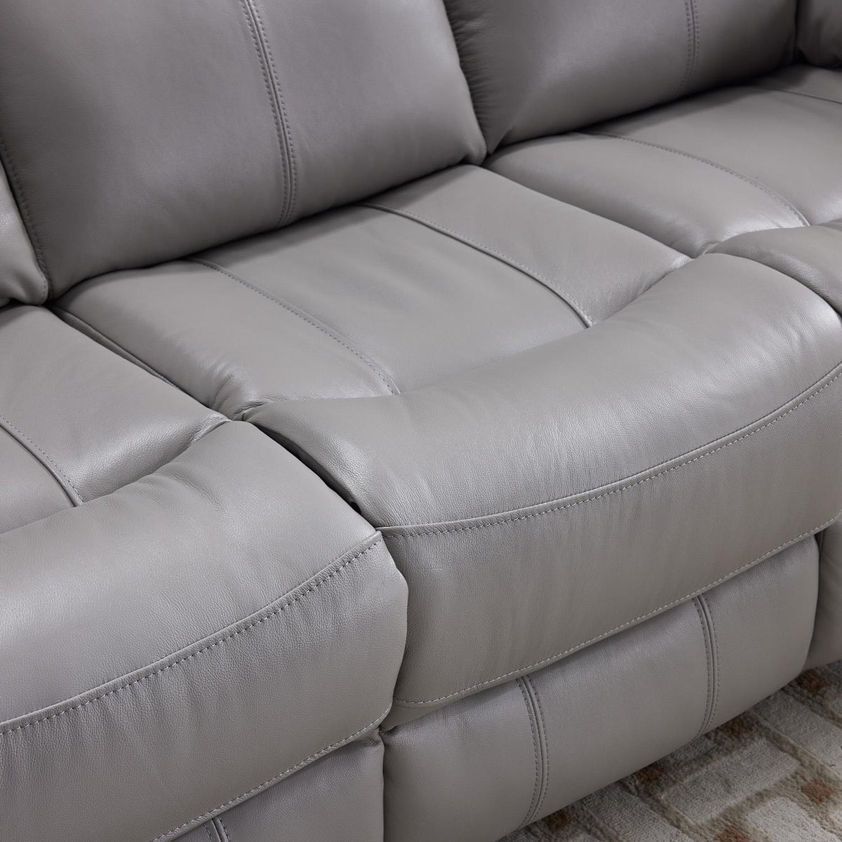 Knowle Electric Reclining 3 Seater Sofa Settee  Pisa Grey USB Charging