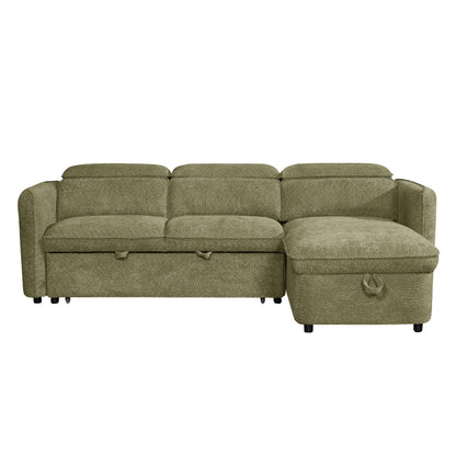 Ria L Shaped 4 Seater Fabric Corner Sofa Bed