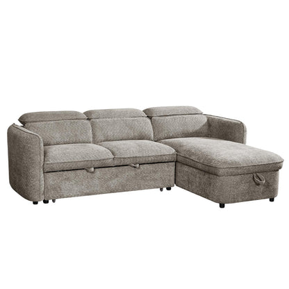 Ria L Shaped 4 Seater Fabric Corner Sofa Bed