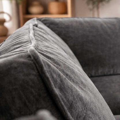 Ascot 5 Seater Corner Sofa Chenille Fabric Beige or Charcoal