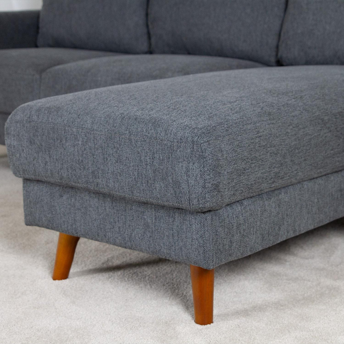 Jasper Universal Corner Sofa Reversible Chaise Dark Grey Grey Beige