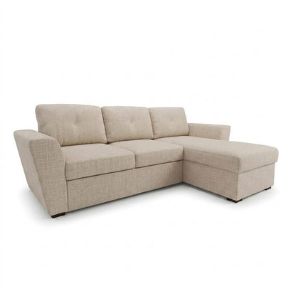 Oregon Universal 3 Seater L shaped No Spill Fabric Corner Sofa Bed