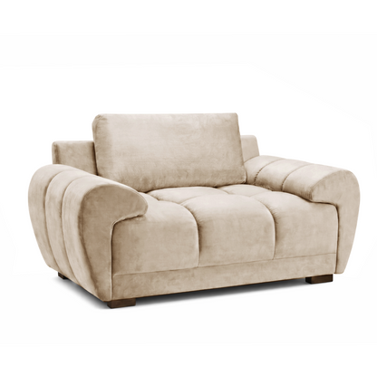 Zura Plush Velvet Large Armchair | Cream, Grey or Mocha