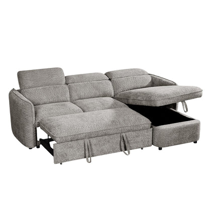 Ria L Shaped 4 Seater Fabric Corner Sofa Bed