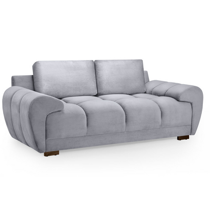 Zura Plush Fabric Large 2 Seater Sofa | Cream, Grey or Mocha