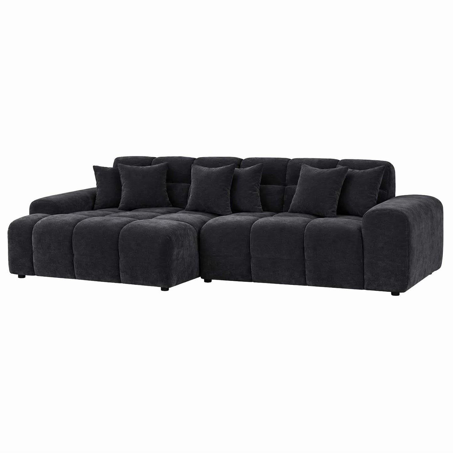 Jenson Plush Velvet Corner Sofa Left Right Hand Facing with Chaise