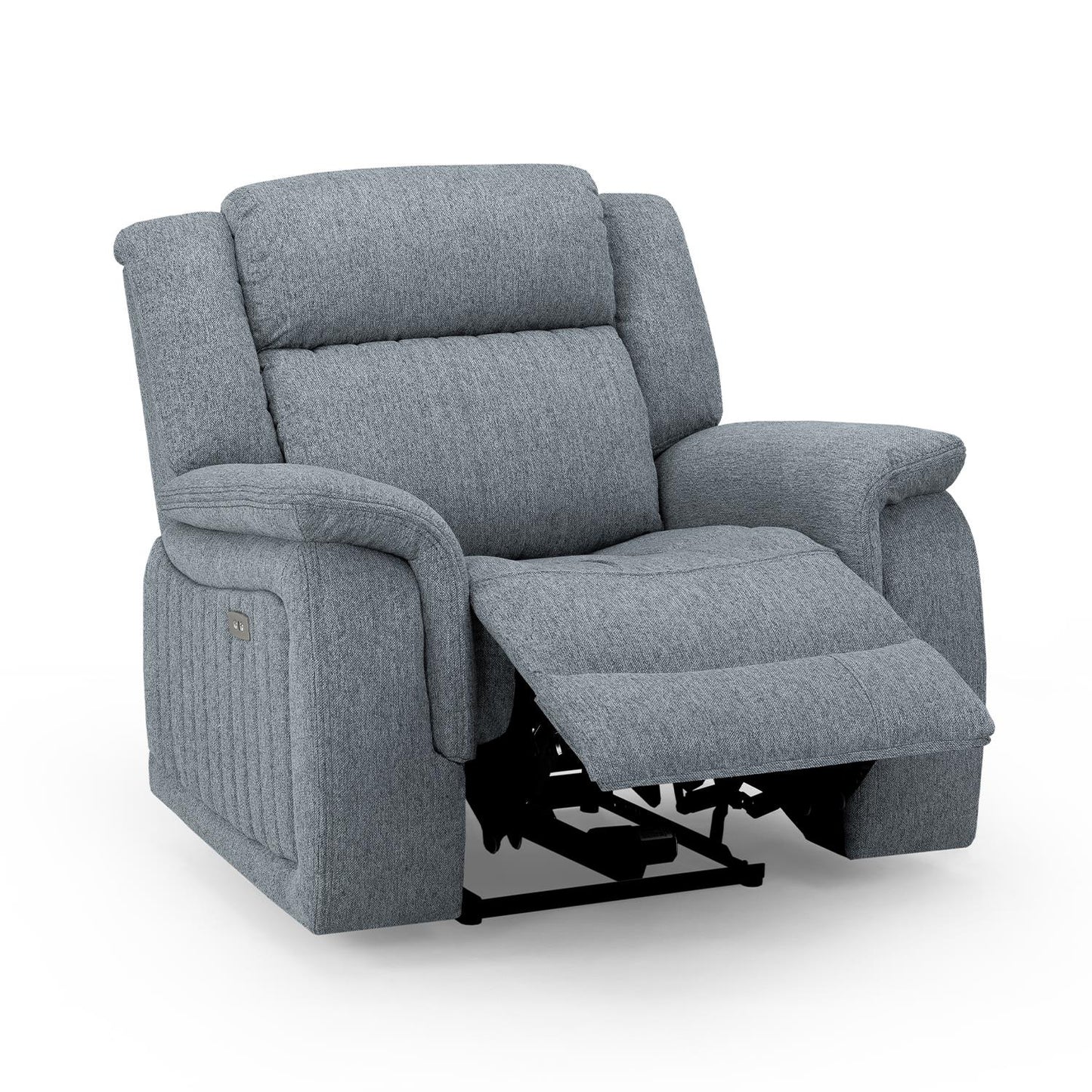 Linden Grey Fabric Electric Reclining Armchair