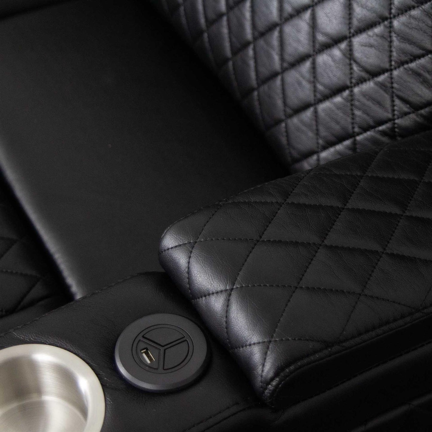 Felix Black or Grey Leather Electric Reclining Sofa Suite USB Cup Holder