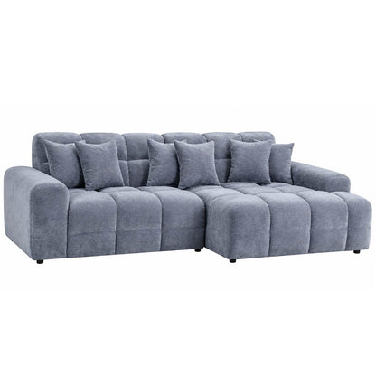 Jenson Plush Velvet Corner Sofa Left Right Hand Facing with Chaise