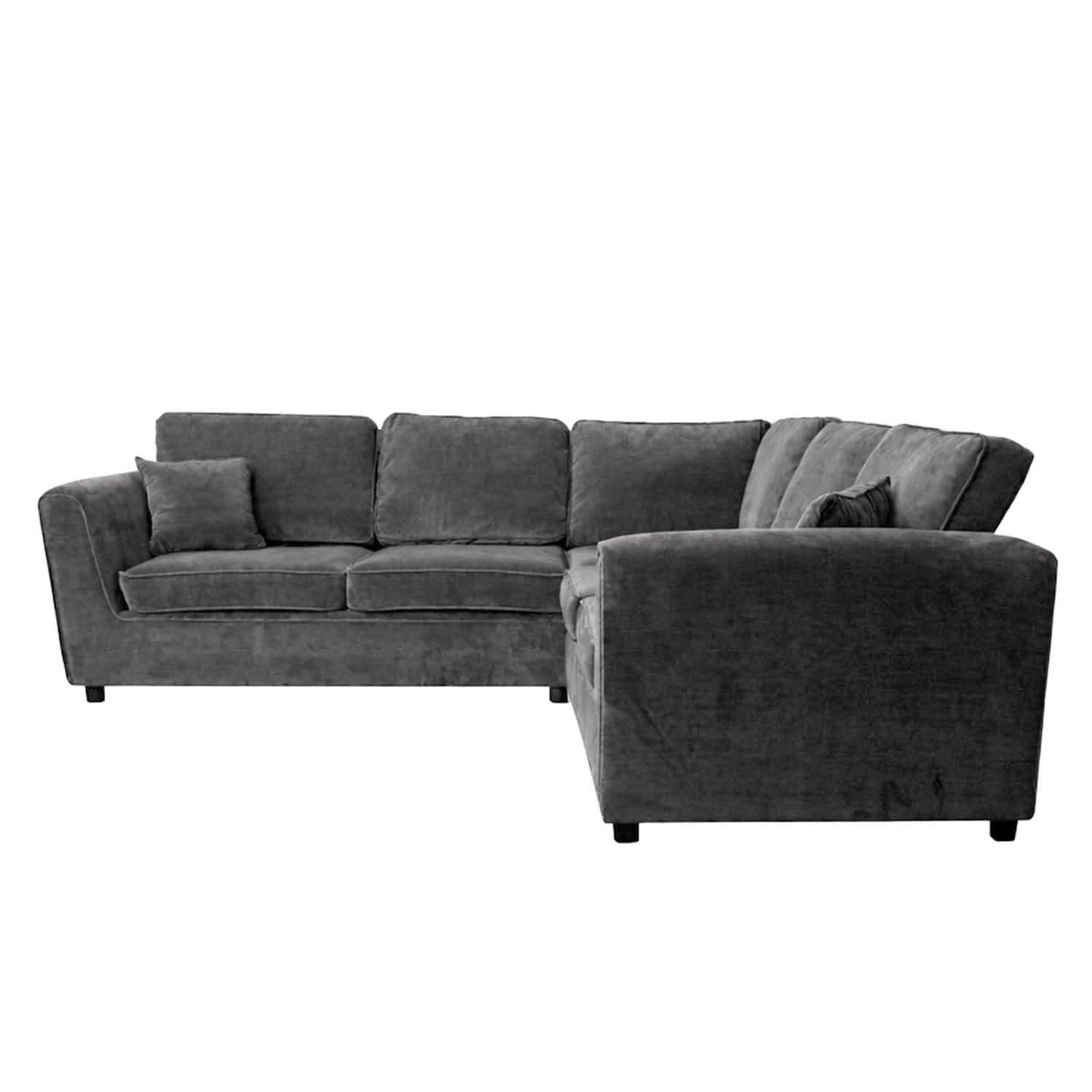 Ascot 5 Seater Corner Sofa Chenille Fabric Beige or Charcoal