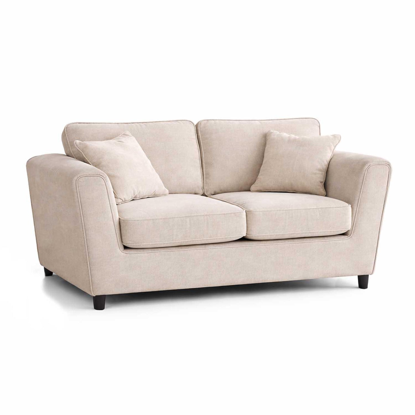 Ascot Large 2 Seater Sofa Chenille Fabric Beige or Charcoal