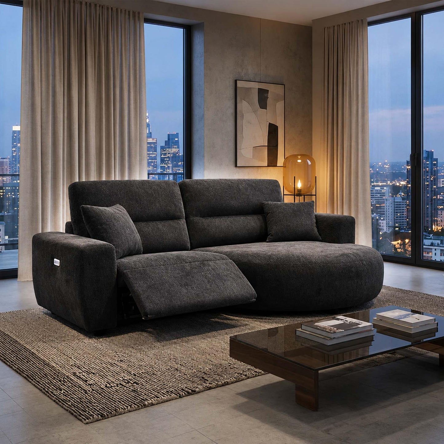 Denton Electric Recliner Chaise Sofa Left or Right Hand Facing