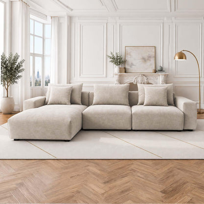 Mayfield Universal Corner Sofa with Reversible Chaise Beige or Grey
