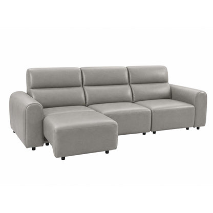 Corby 3 Seater Electric Recliner Sofa Leather Look High Back Design