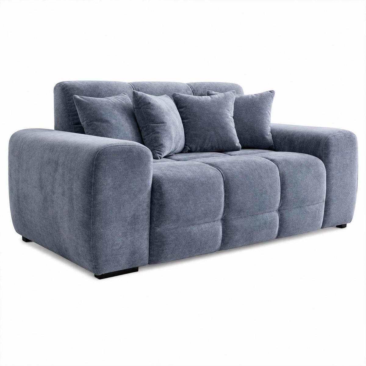 Jenson 2 Seater Plush Velvet Sofa with Deep Seats & Boxed Arms