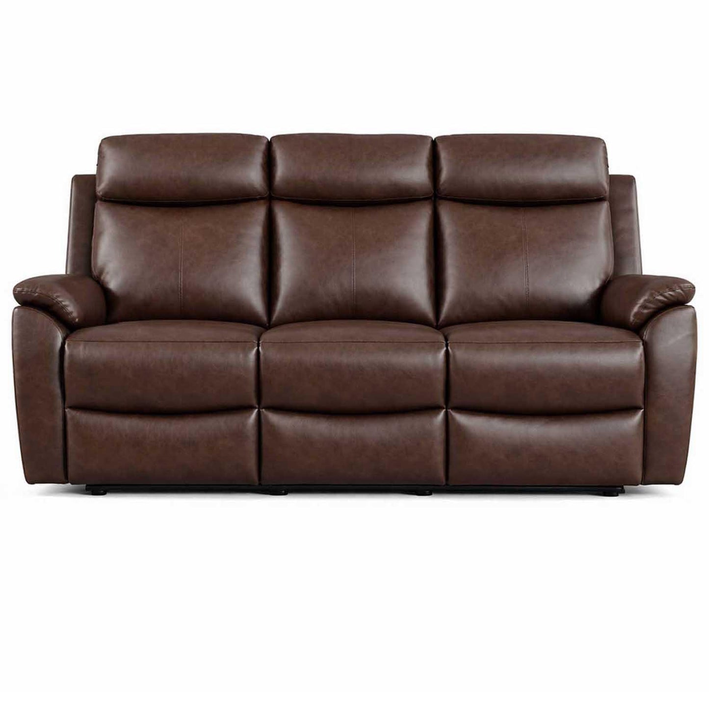 Ferndale 3 Seater Recliner Sofa Brown Leatheraire Manual