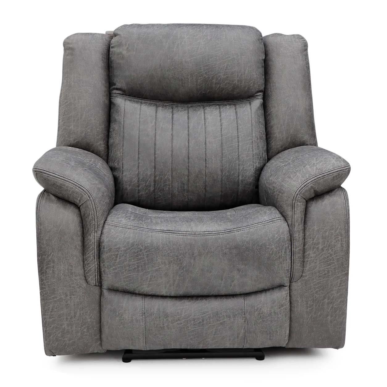 Lennox Grey Tech Fabric 3 + 2 + 1 Sofa Suite with Electric Recliner