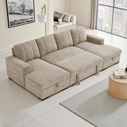 Comaro U Shaped Sofa Bed 5 Seater with Twin Storage Chaises