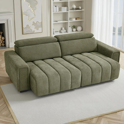 Millie 3 Seater Electric Sliding Sofa Adjustable Headrests 3 Colours