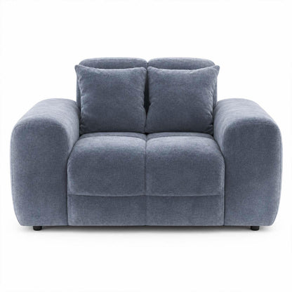 Jenson Plush Velvet Armchair with Deep Seat & Thick Boxed Arms