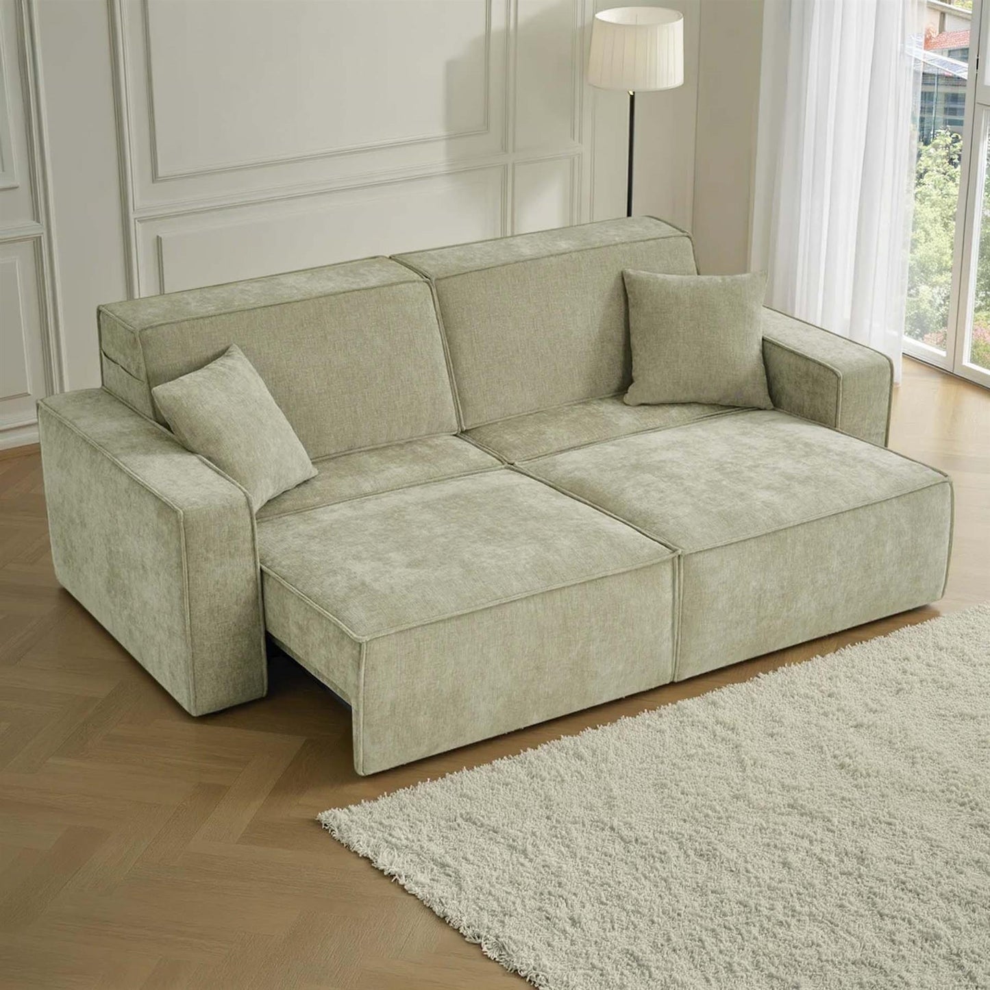 Huxley 3 Seater Electric Sofa Bed with Power Extension & Boxed Arms