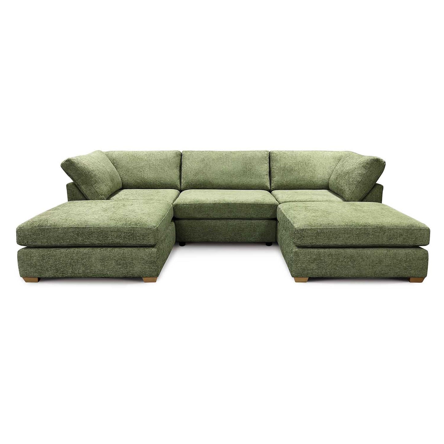 Kenzo U-Shaped 4-5 Seater Chenille Fabric Sofa