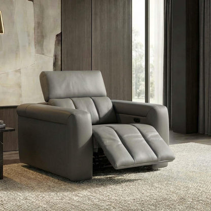 Delilah Electric Reclining Grey Armchair With Soundbar