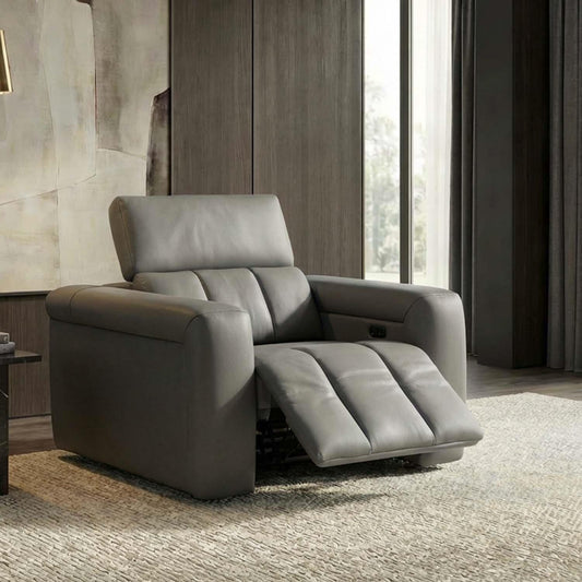 Delilah Electric Reclining Grey Armchair With Soundbar