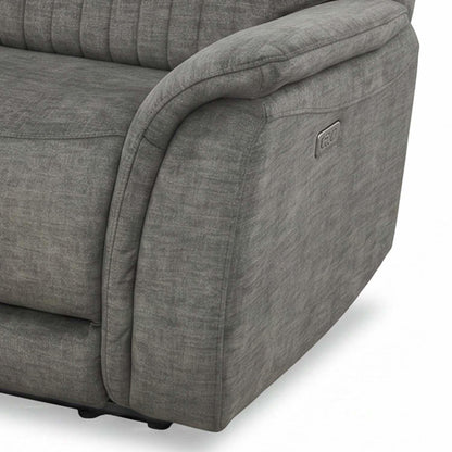 Hoxley Electric Reclining Sofa Suite 3 + 2  Charcoal