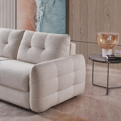 Aspen Fabric 3 Seater Manual Pull Out Large Sofa Bed Beige or Grey