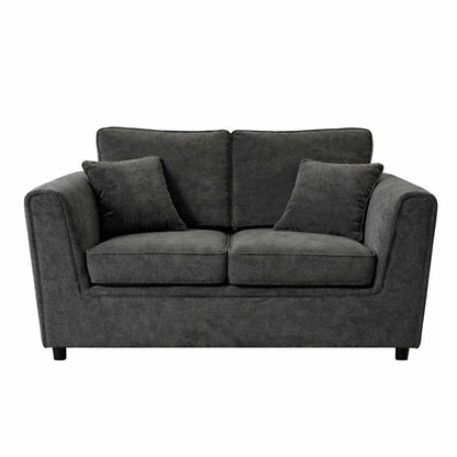 Ascot Large 2 Seater Sofa Chenille Fabric Beige or Charcoal
