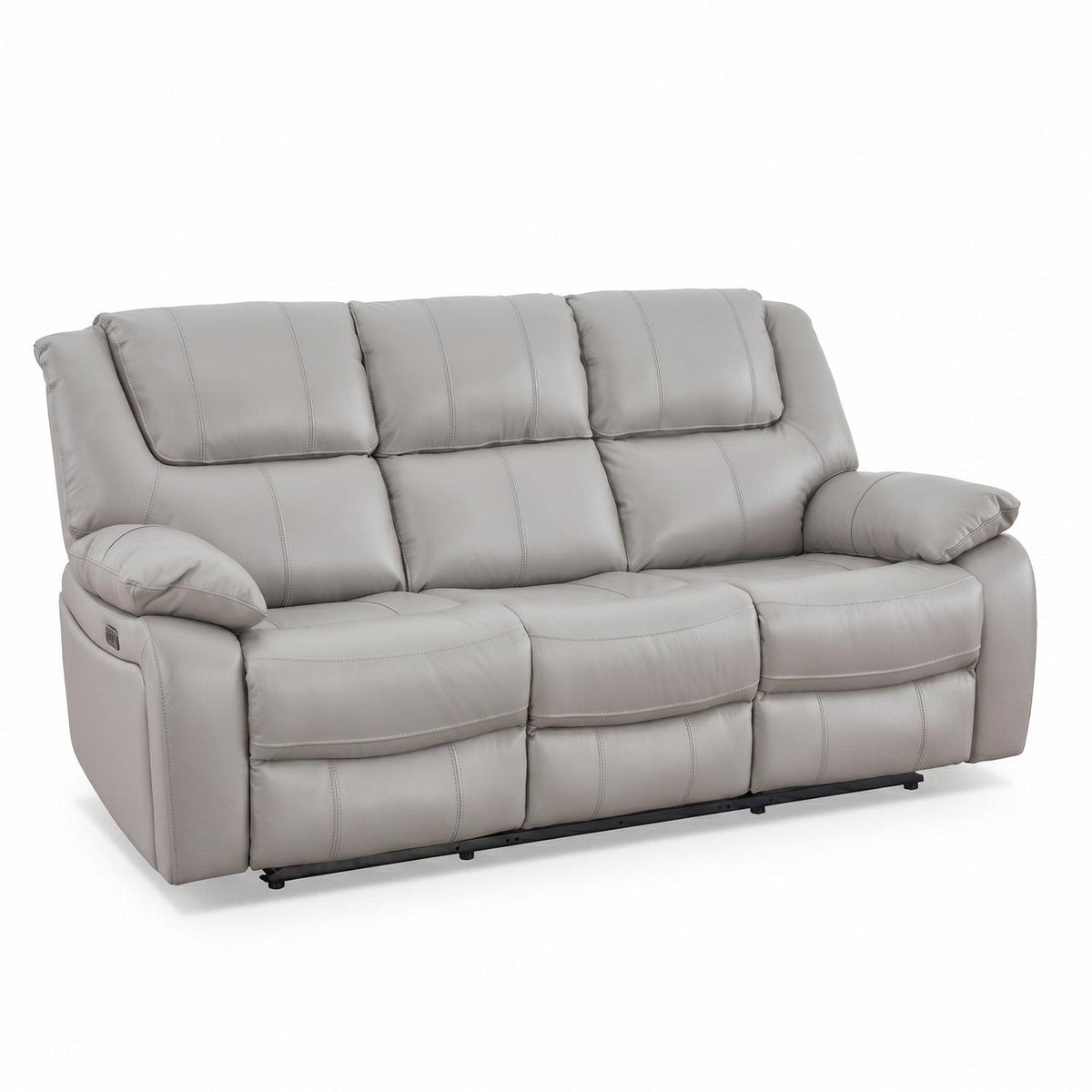 Knowle Electric Reclining 3 Seater Sofa Settee  Pisa Grey USB Charging