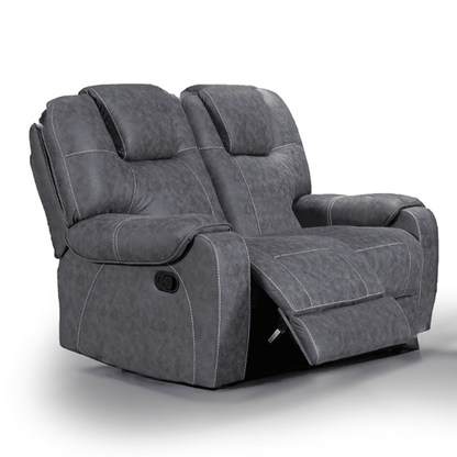 Sydney Grey Fabric Reclining 2 Seater Sofa - 2